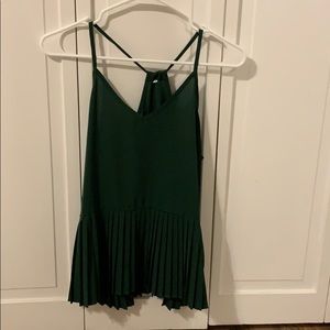 Pleated emerald shirt